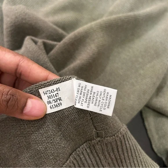 Banana Republic Men’s Sweater Long Sleeve Snap Henley Size XL Olive - Picture 6 of 9